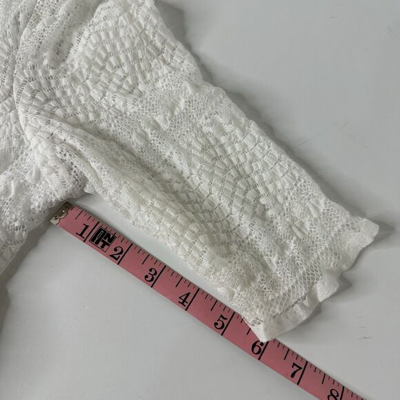 Chris McLaughlin White Lace Dress Womens Sz 14 Bachelorette Party Beach Boho - Picture 10 of 14